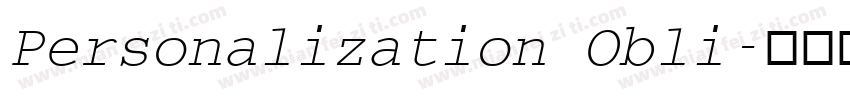 Personalization Obli字体转换